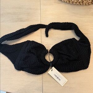 Black Montce Crochet Knit Bikini Top